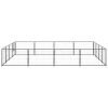 Dog Kennel Black 172.2 ft² Steel