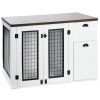 Furniture style dog cage, wooden dog cage, double door dog cage, side cabinet dog cage, Dog crate