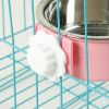 Removable Hanging Food Stainless Steel Water Bowl Cage Bowl for Dogs Cats Birds Small Animals